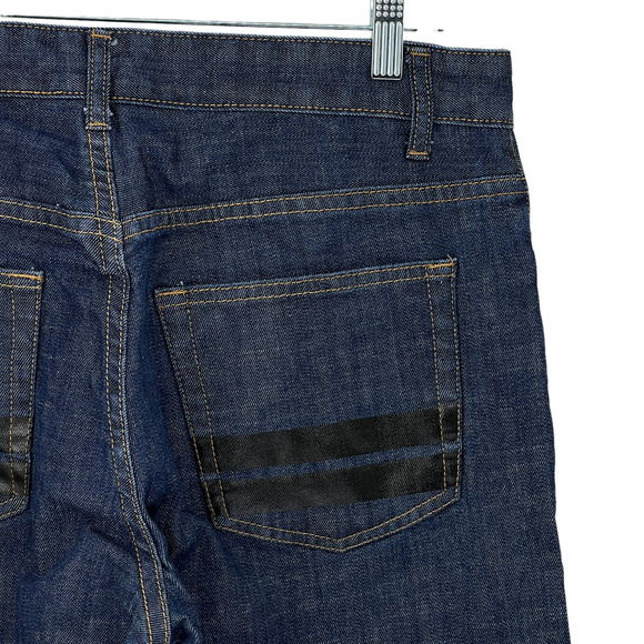 Five Four x Mark Mcnairy Men's Jean Button Fly Straight Blue Ducks 33 x 31 Denim - Picture 4 of 8